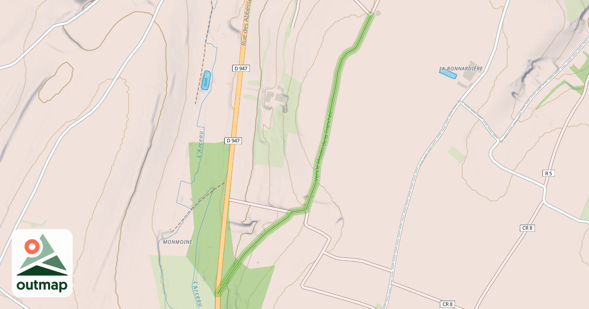 Map of Vers le Moulin de la Tranchée
