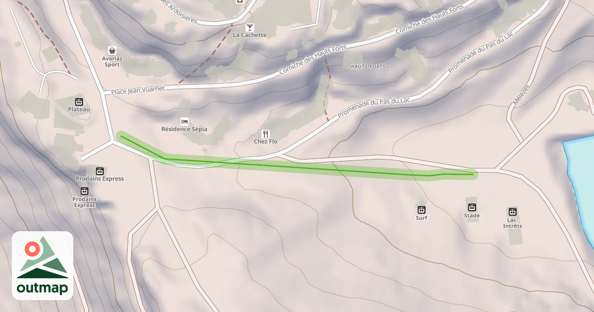 Map of Bleue d'Arare