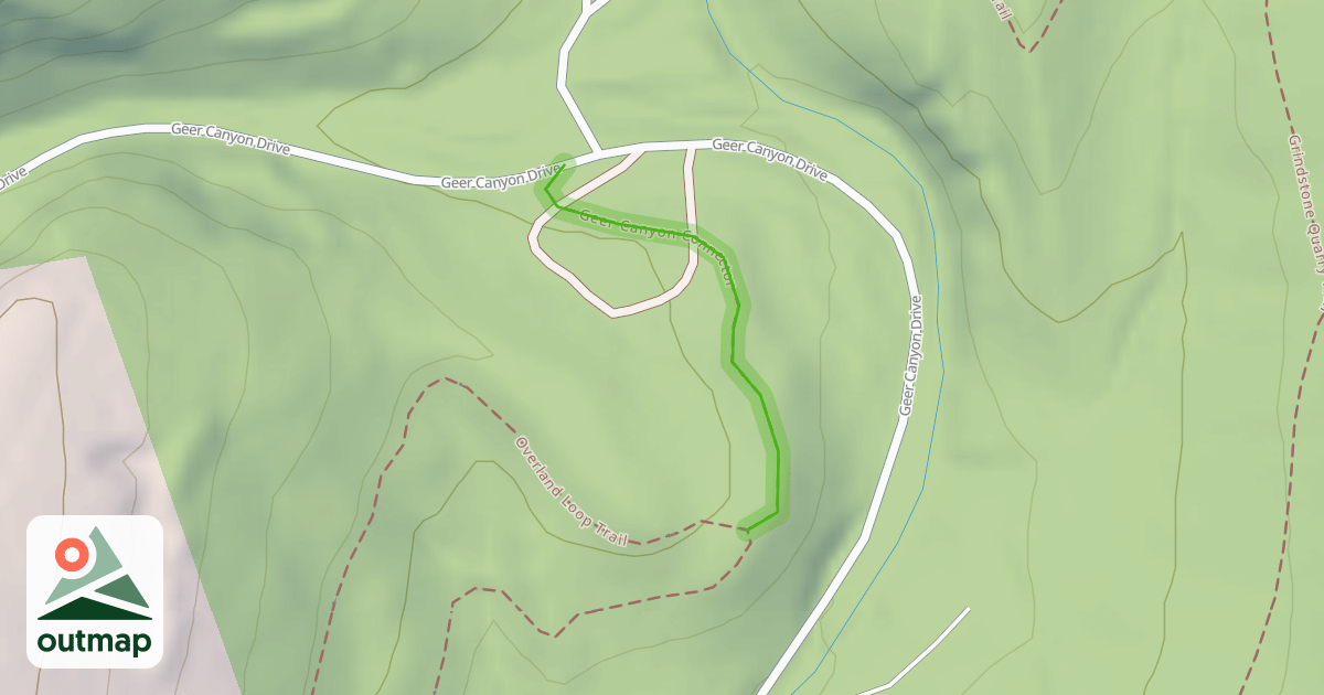 Map of Geer Canyon Connector