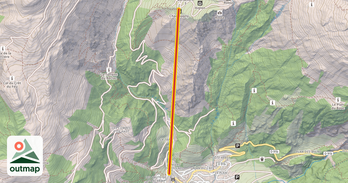 Map of Champagny