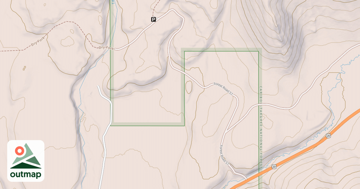 Map of TARGHEE CREEK