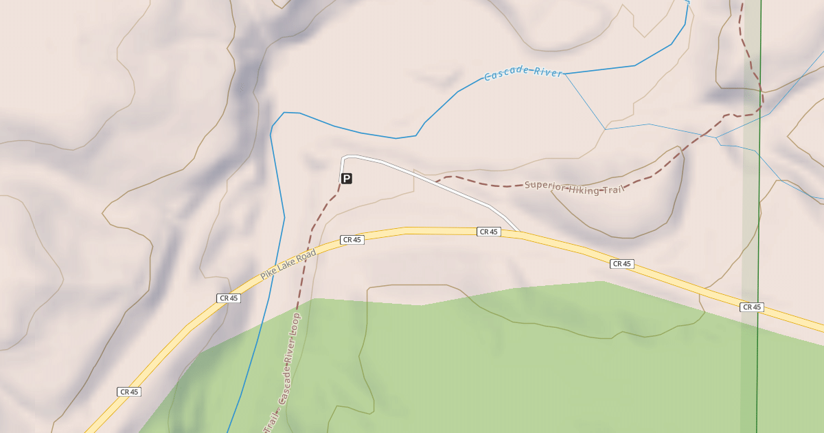 Map preview of CASCADE RIVER PARKING