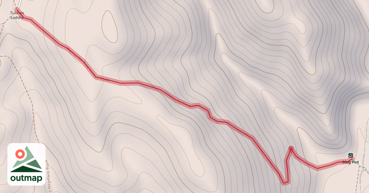 Map of Wairou Ski Area Access Road