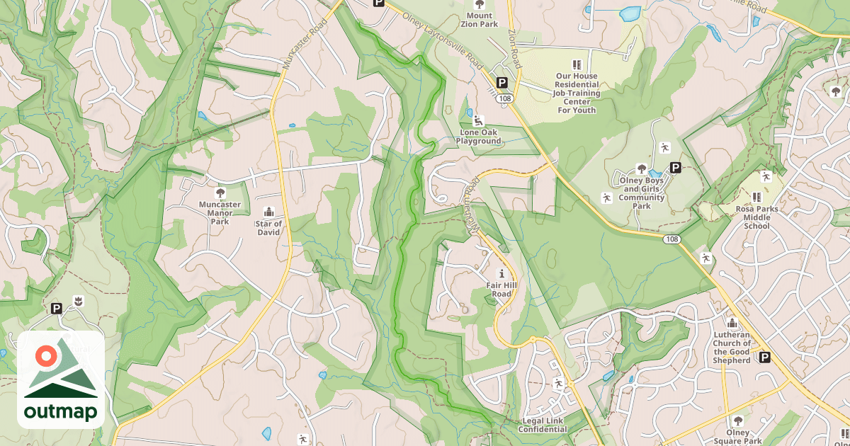 Map of North Branch Trail