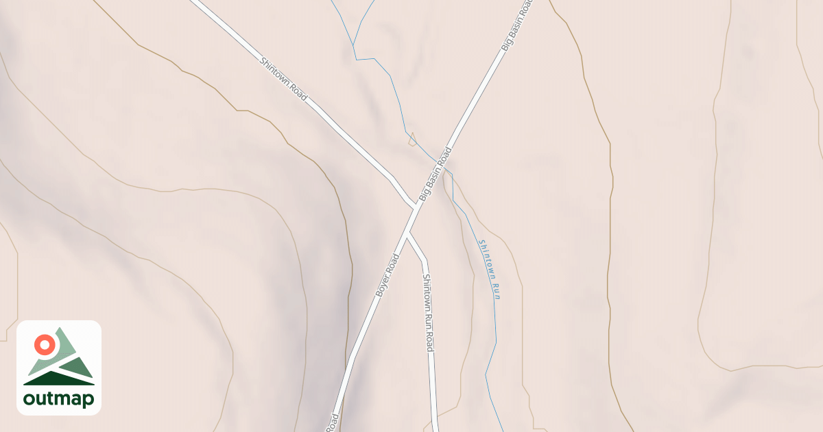 Map of Two Mile Run Snowmobile Trails