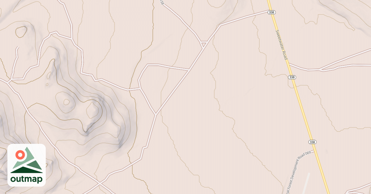 Map of SWEETWATER FLAT CONNECTOR ROAD