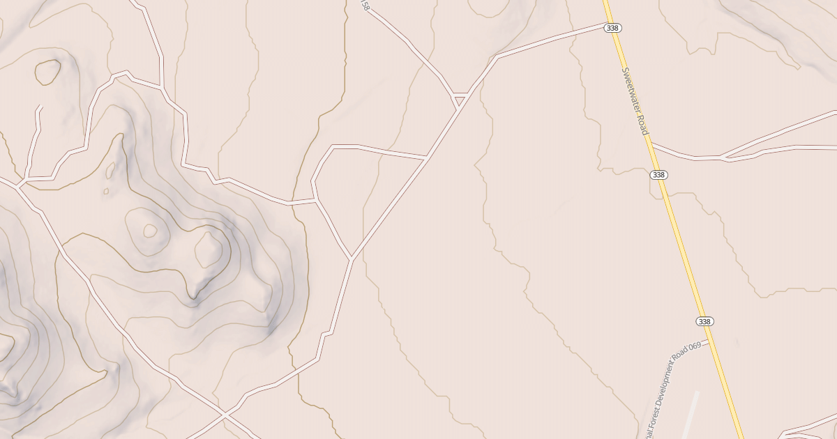 Map preview of SWEETWATER FLAT CONNECTOR ROAD