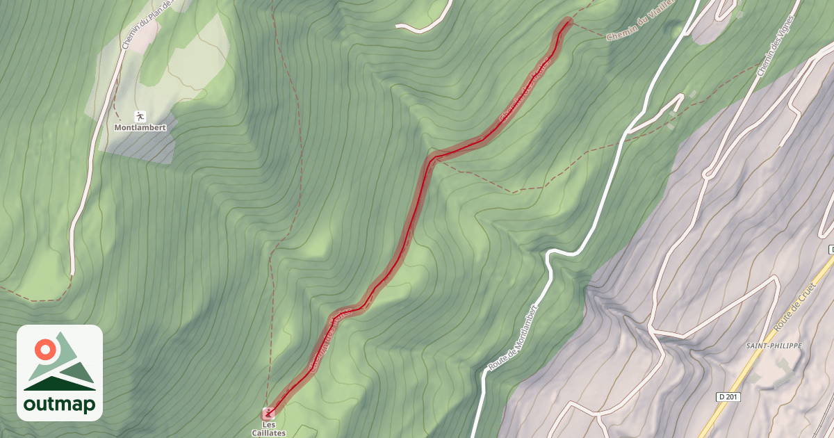Map of Chemin des Mules