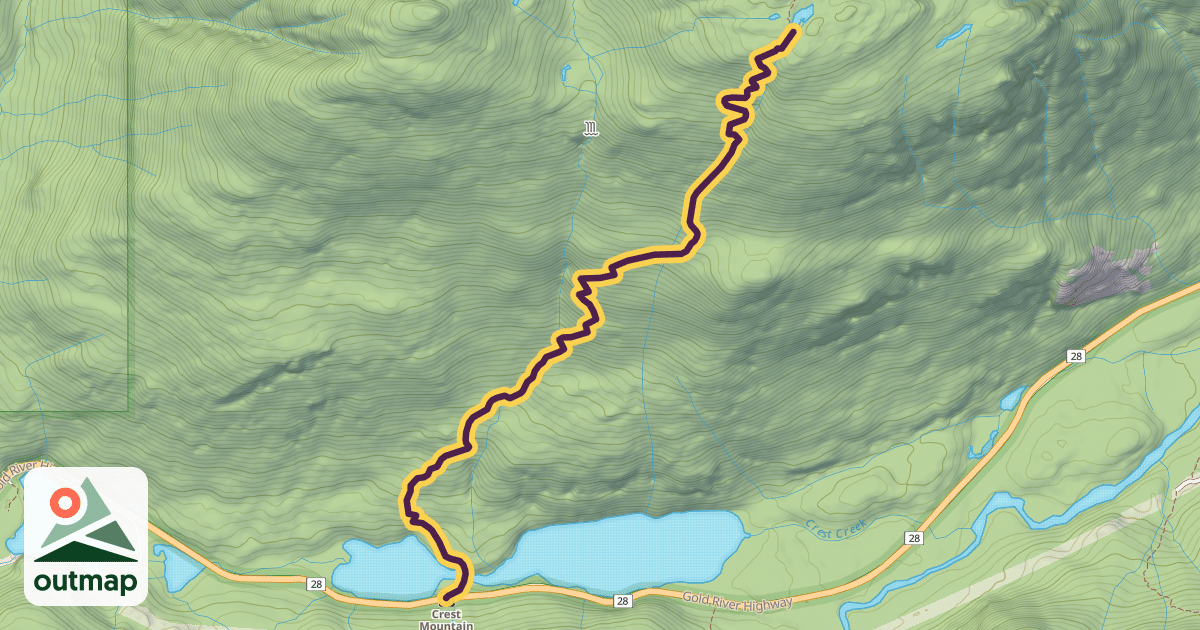 Map of Crest Mountain Trail
