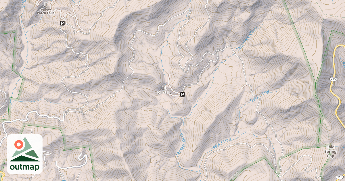 Map of COLD SPRING GAP