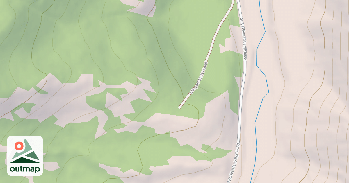 Map of MILE POST 52.1W
