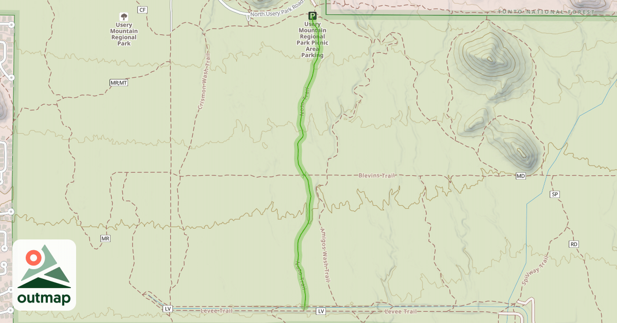Map of Noso Trail