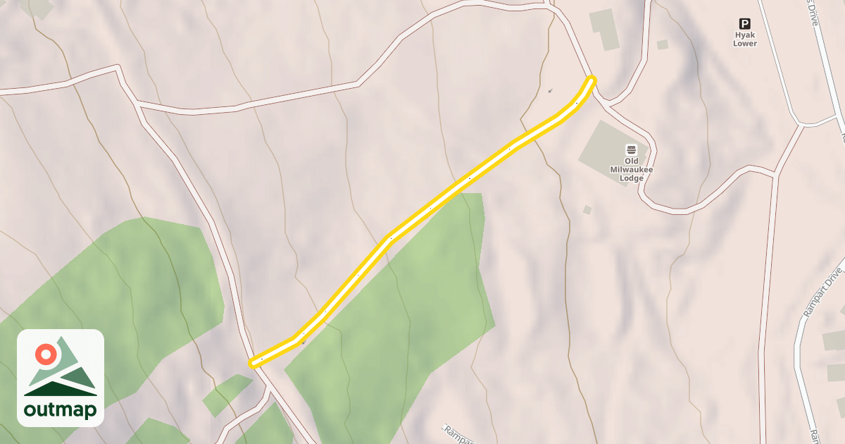 Map of Mt. Catherine Loop Access to Hyak