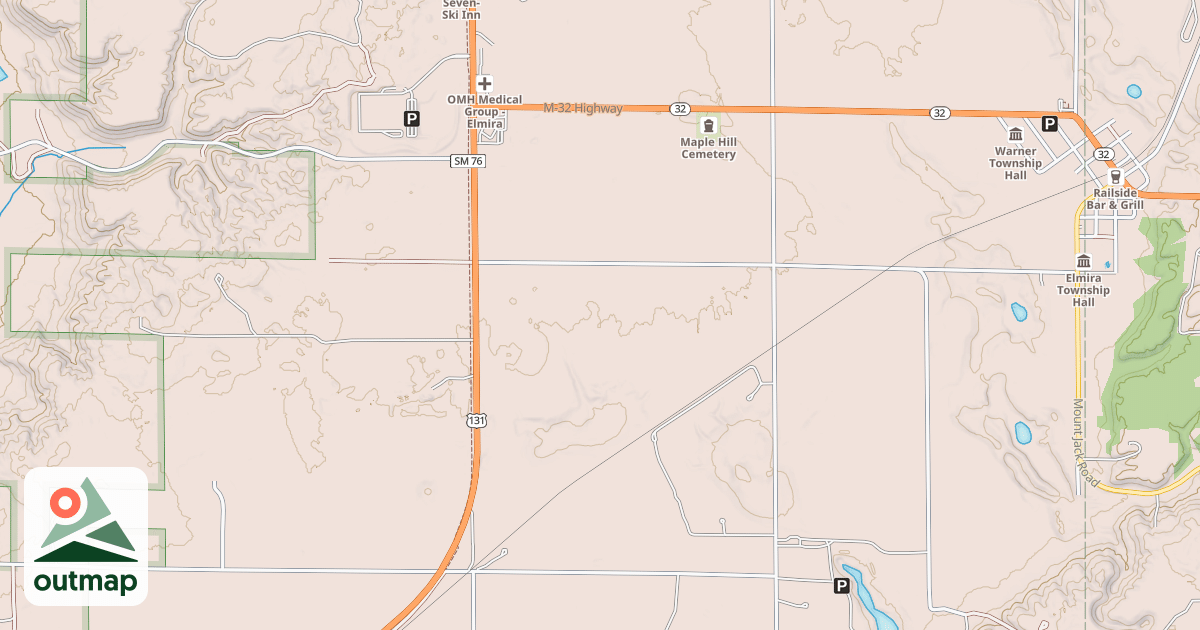 Map of Tomahawk To Kalkaska Mccct