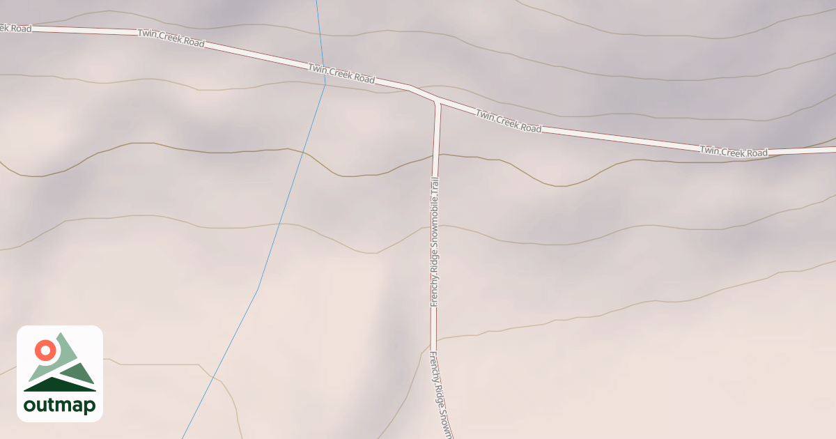 Map of Frenchy Ridge Snowmobile Trai