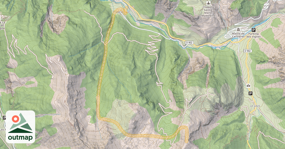 Map of La Lausette — Terre Rouge