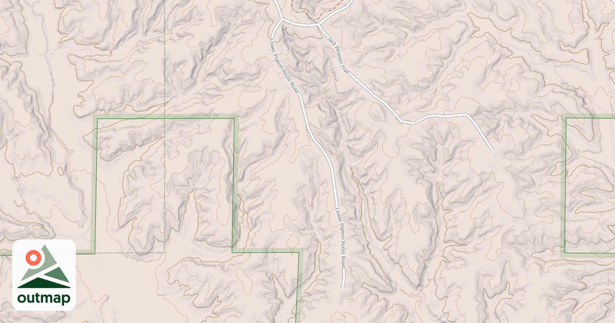 Map of LOWER PIGEON ROOST ROAD