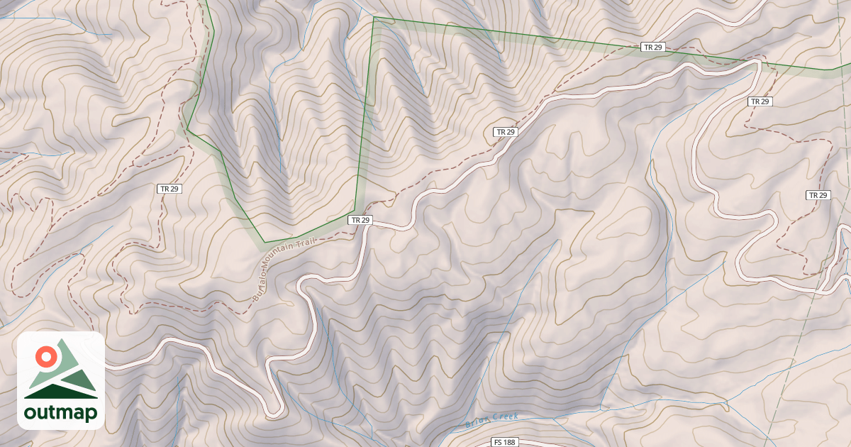 Map of UPPER BRIAR CR.SPUR