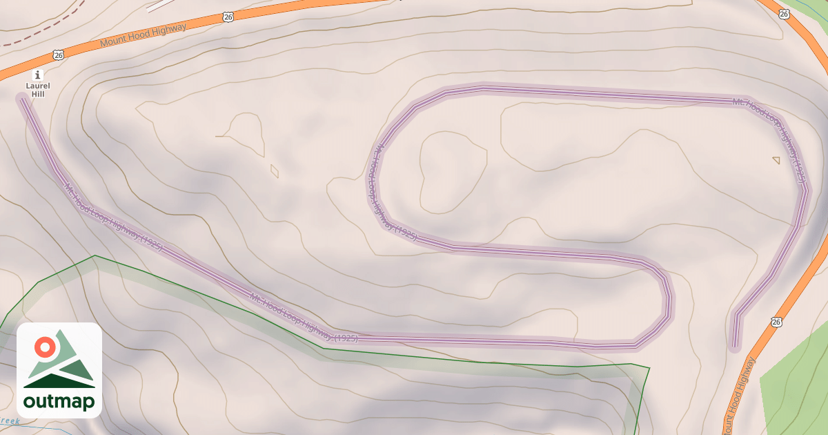 Map of Mt. Hood Loop Highway (1925)