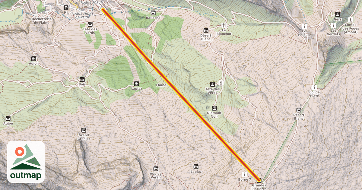 Map of Grandes Platières