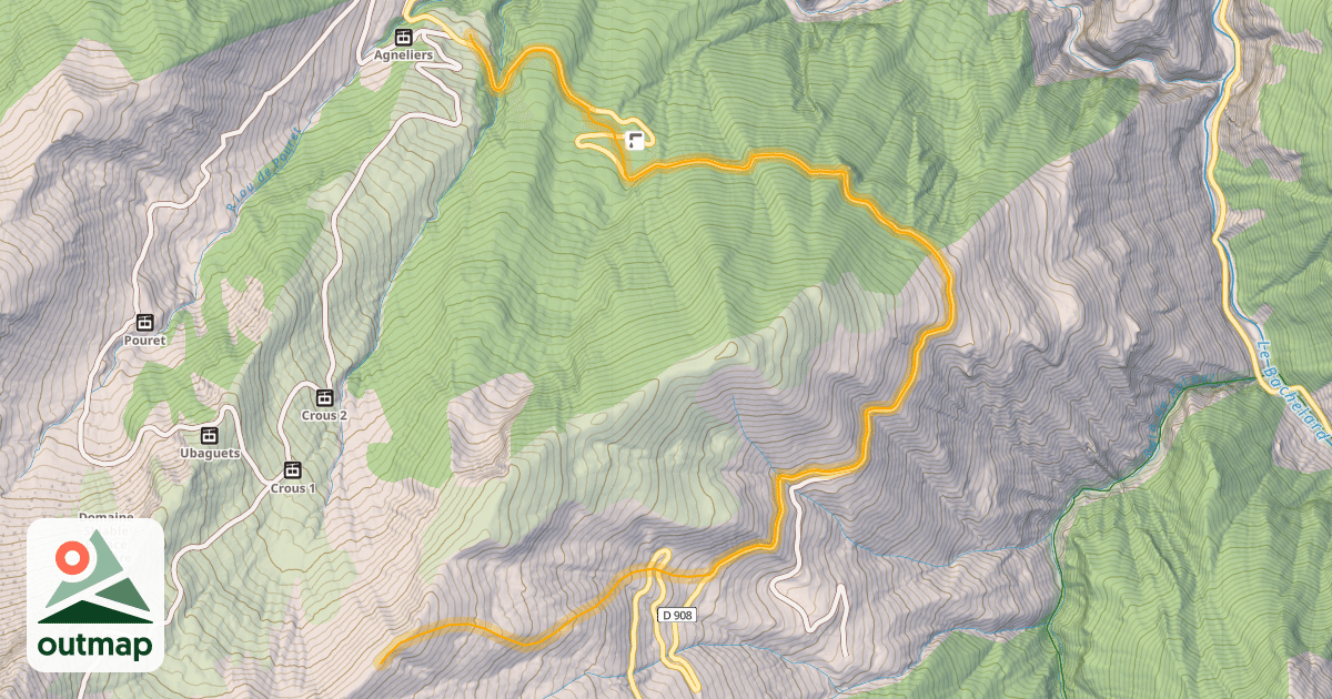 Map of Hors Piste du Col d'Allos