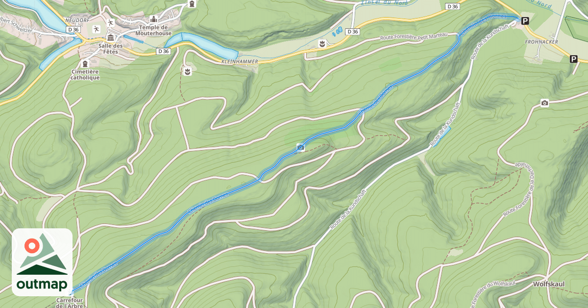 Map of Chemin des Bornes