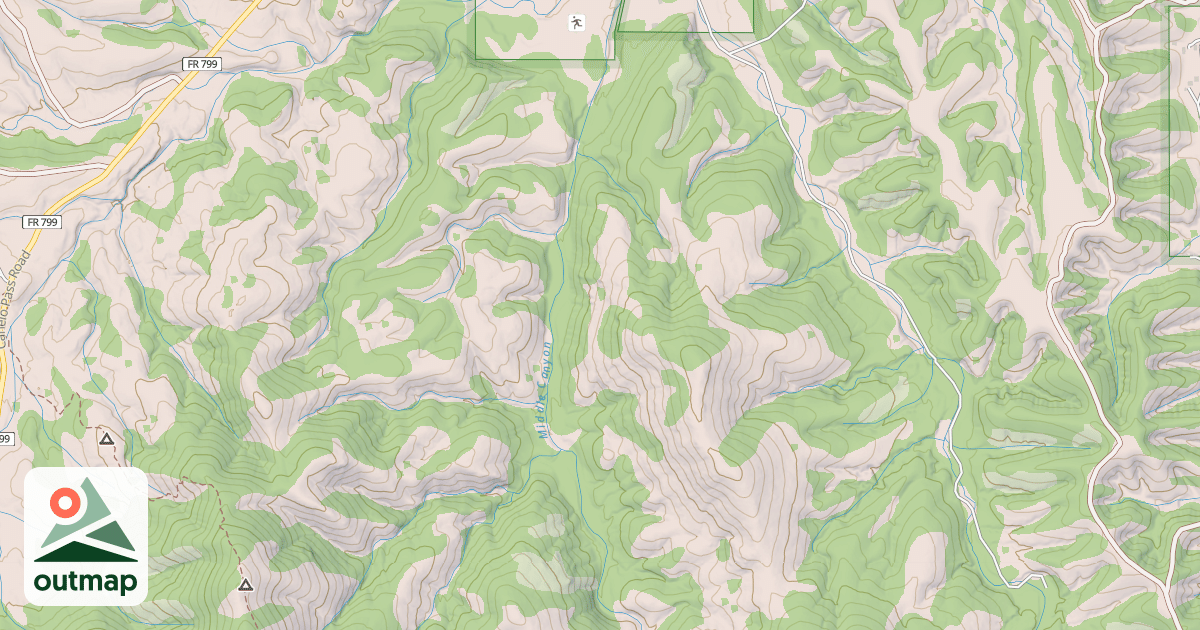 Map of MIDDLE CANYON