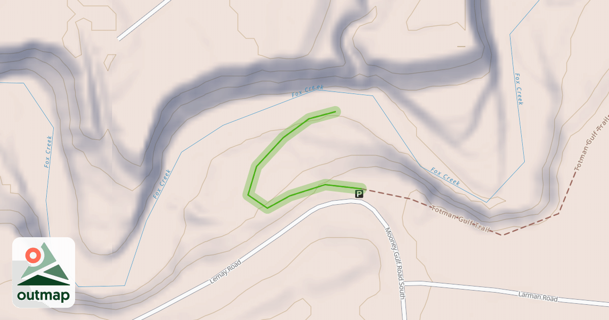 Map of Totman Gulf Trail