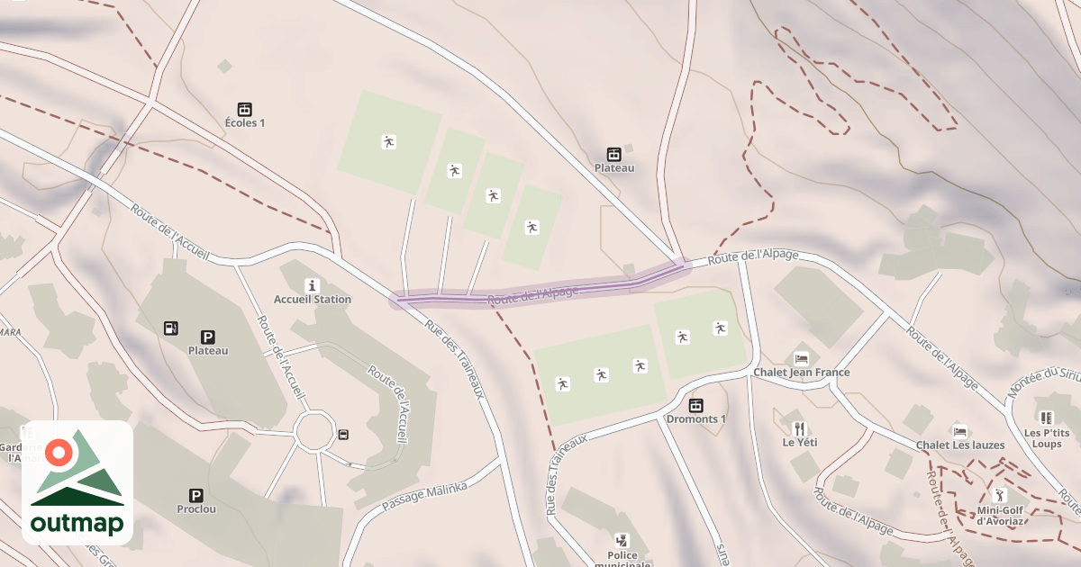 Map of Route de l'Alpage