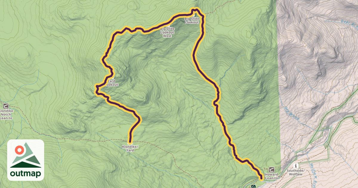 Map of Big Slide Trail