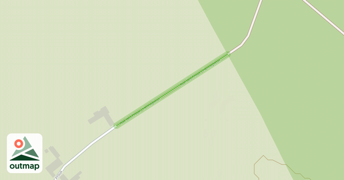 Map of Rue des Proux - Hennepieux