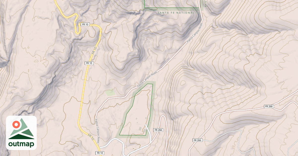 Map of PALIZA CANYON