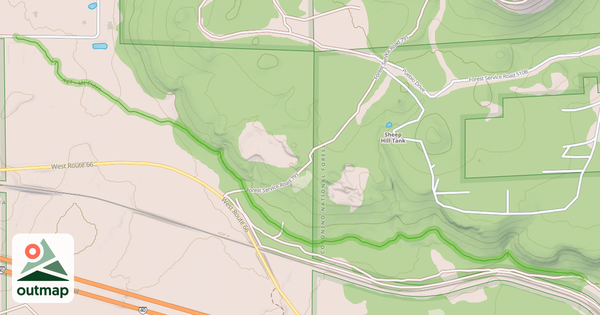 Map of AZT - Mt Elden