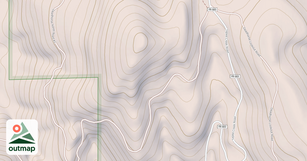 Map of DEADHORSE SPUR