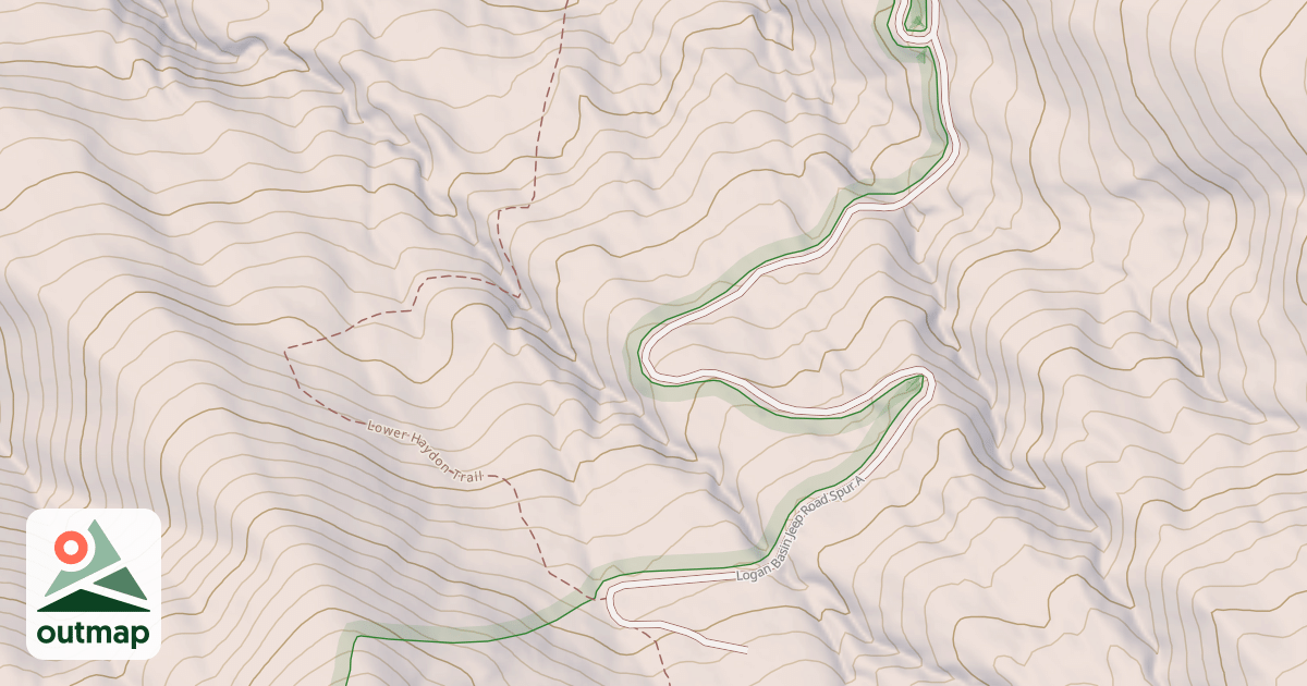 Map of LOGAN BASIN JEEP SPUR A
