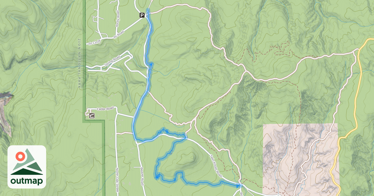 Map of Twin Knoll Trail