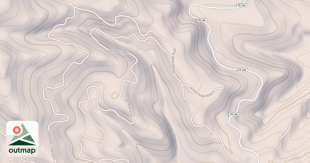 Map of JACKASS RIDGE