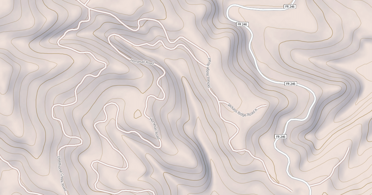 Map preview of JACKASS RIDGE