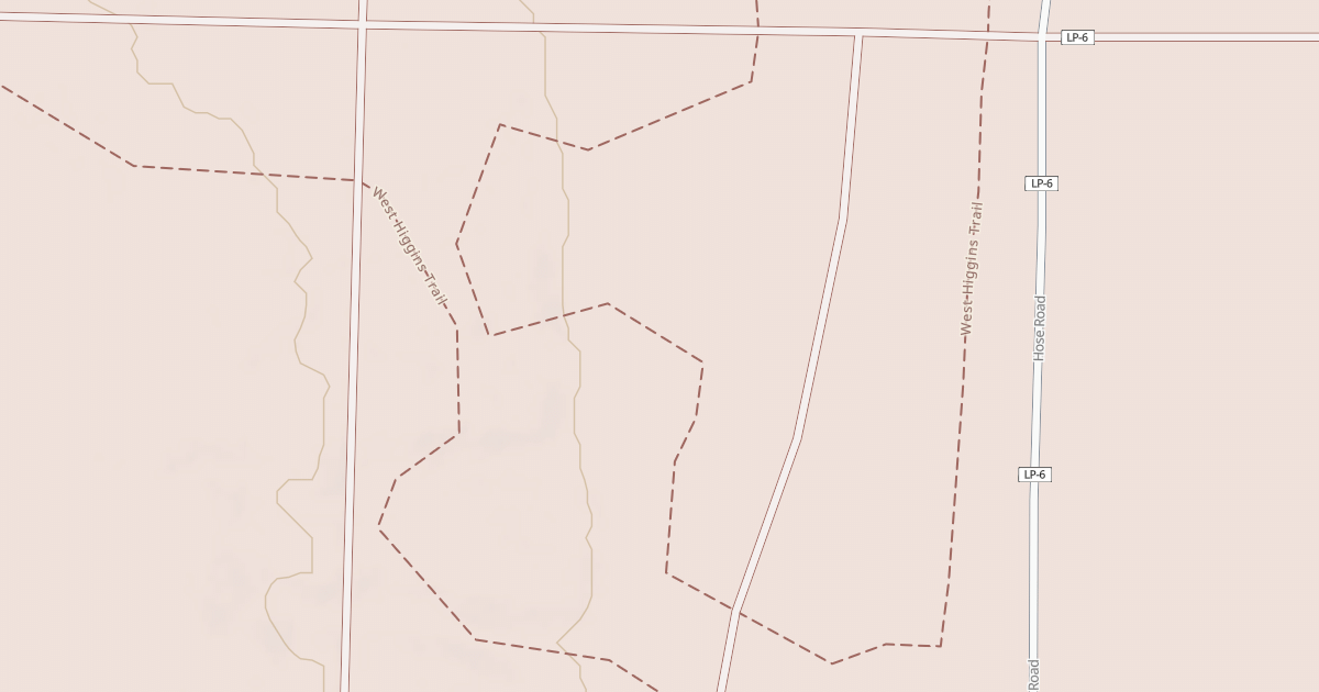 Map preview of West Higgins Trail