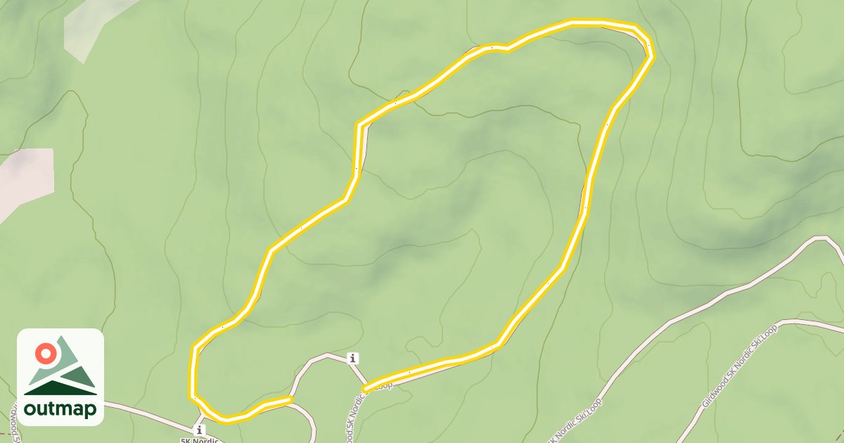 Map of Girdwood 5K Nordic Ski Loop