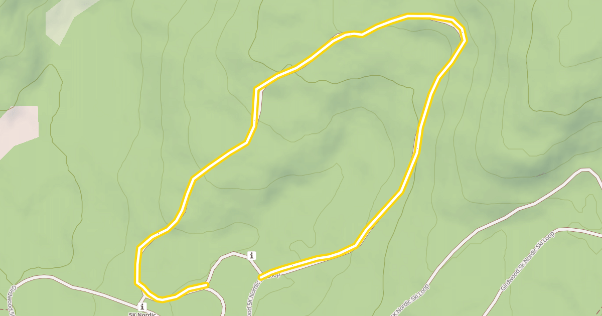 Map preview of Girdwood 5K Nordic Ski Loop