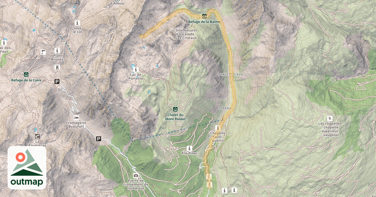 Map of Col de la Charbonnière — Les Pars