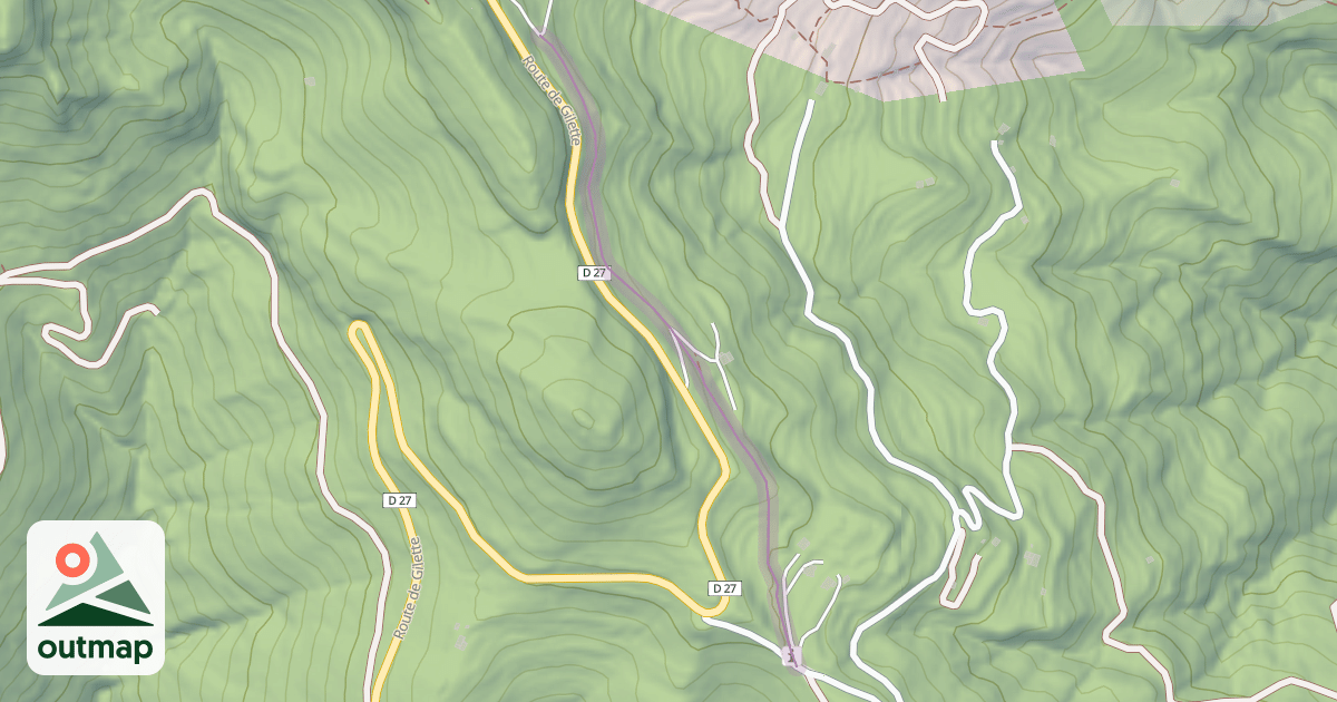 Map of Vieux Chemin de Gilette et Bonson