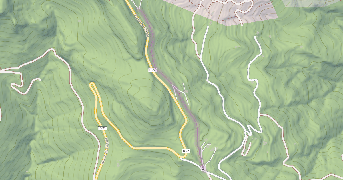 Map preview of Vieux Chemin de Gilette et Bonson