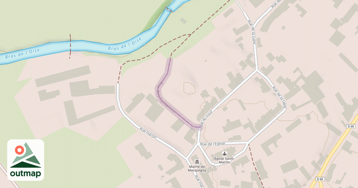 Map of Rue des Fontaines