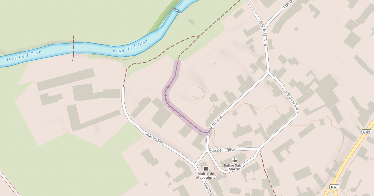 Map preview of Rue des Fontaines