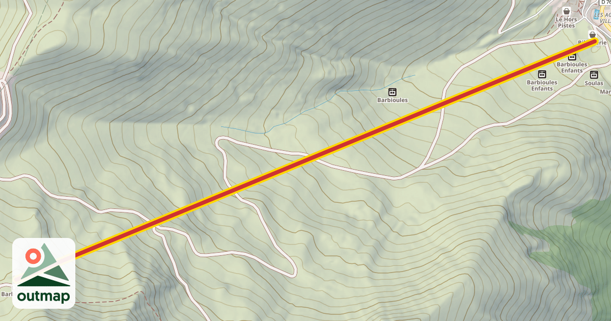 Map of Lac Barbioules
