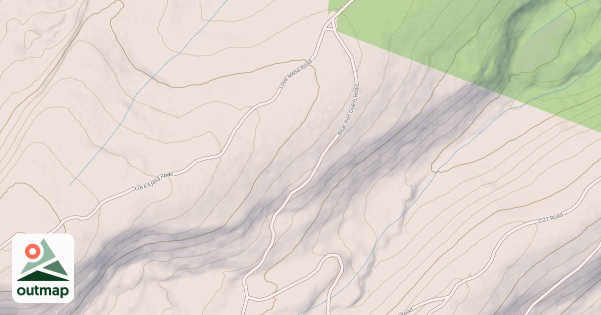 Map of BEAR PEN GULCH