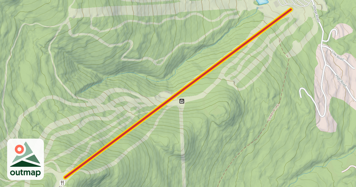 Map of Green Mountain Express Quad