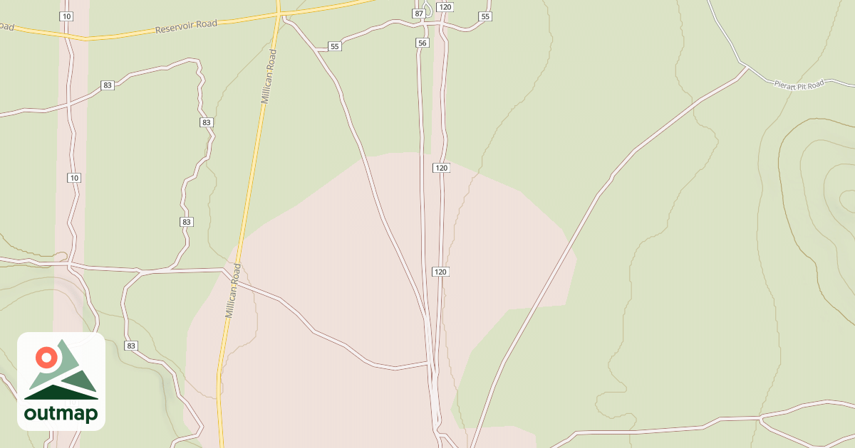 Map of Millican Plateau Tr 56